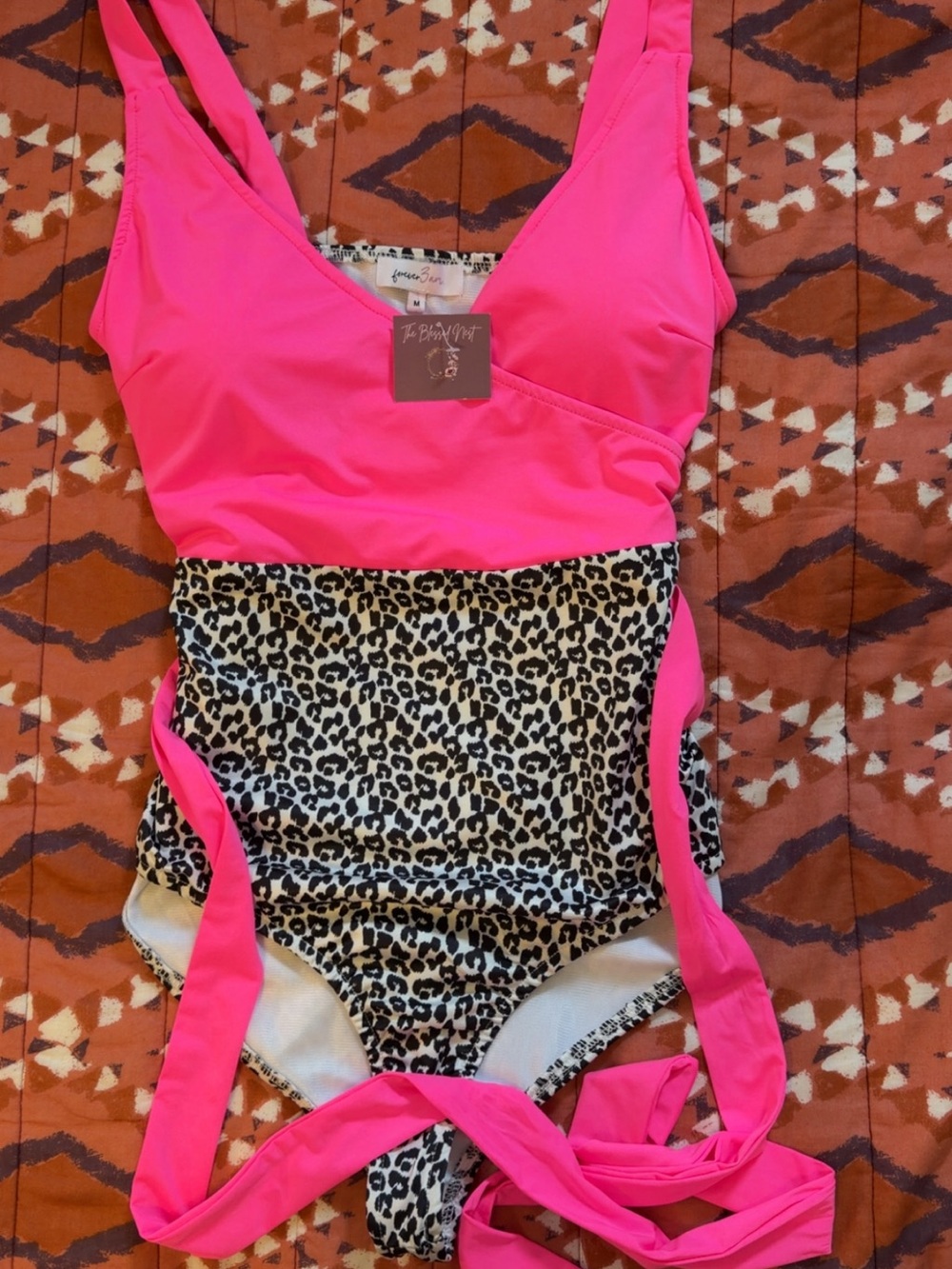 Hot Pink Leopard-Print One-Piece Swimsuit by J. Crew (Style-Inspired)